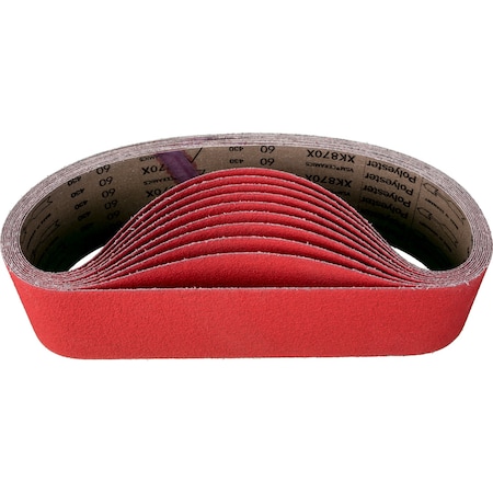 Pferd Coated Belt, Co-Cool, 4"x36", 60 Grit, 4" W, 36" L, Coated, Ceramic Oxide, 60 Grit 49660